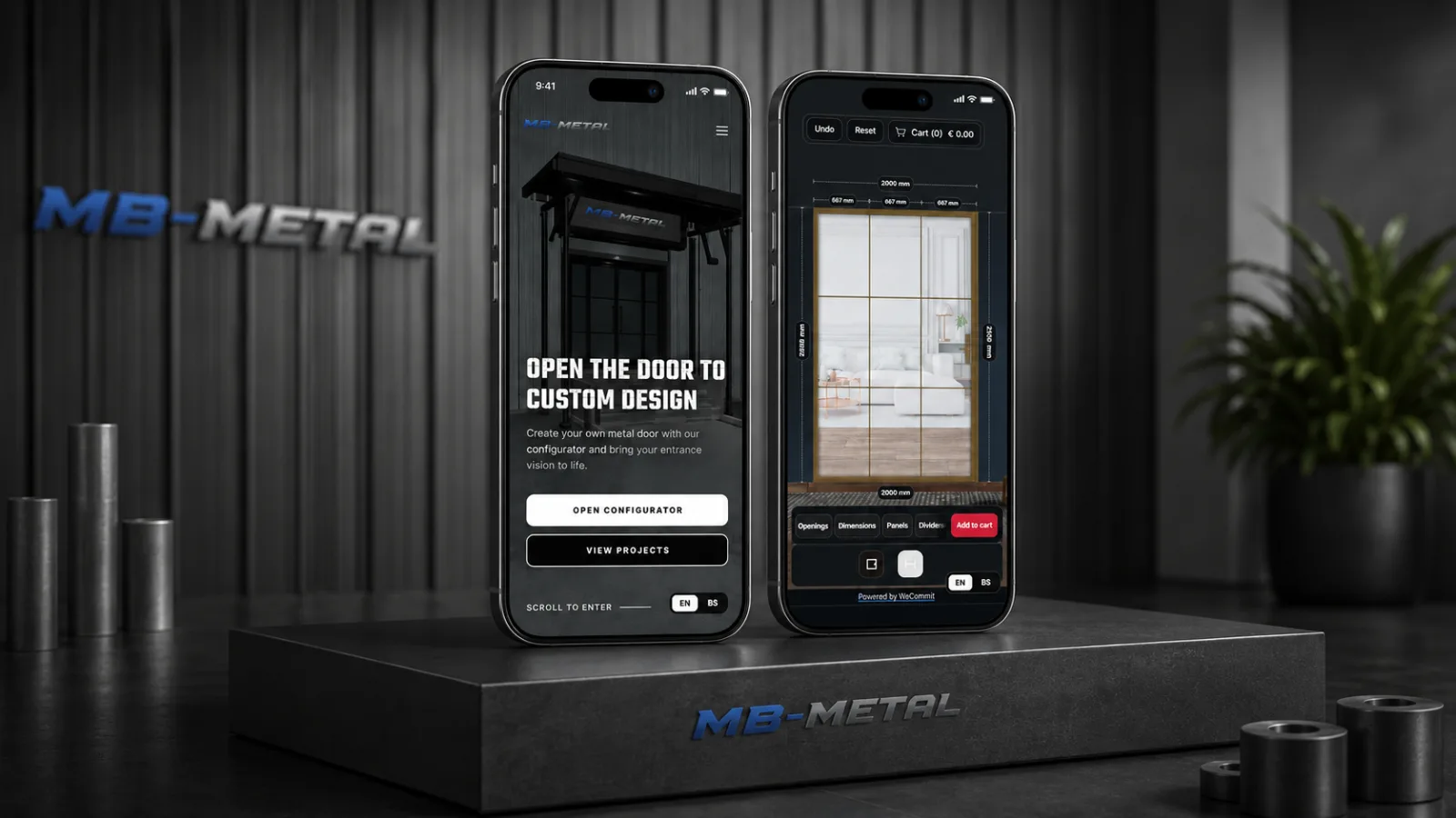 Mobilni prikaz MB-Metal web stranice