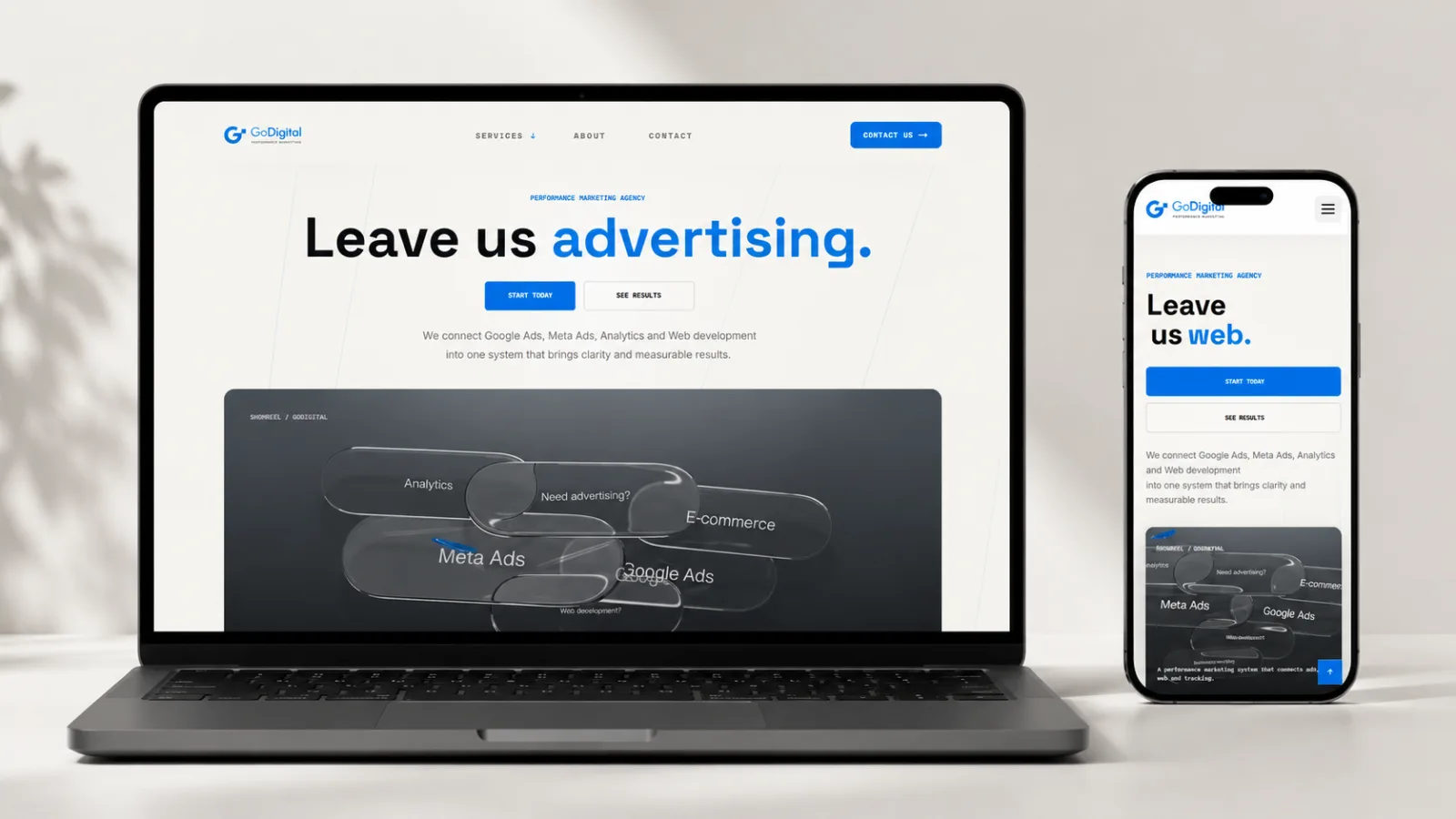 GoDigital.ba digital marketing agency website design